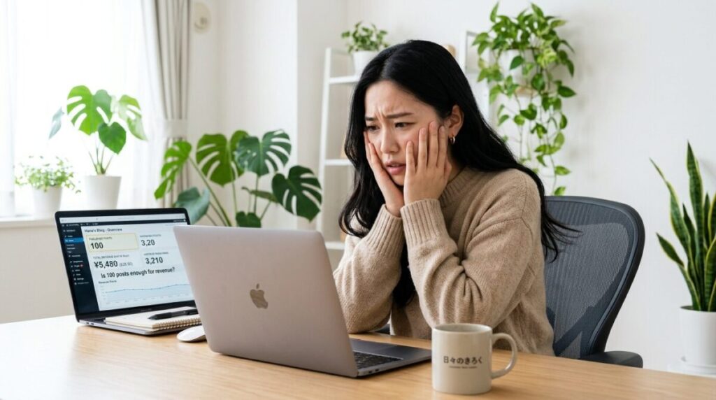 ブログ100記事のマネタイズとSNSのイメージ画像