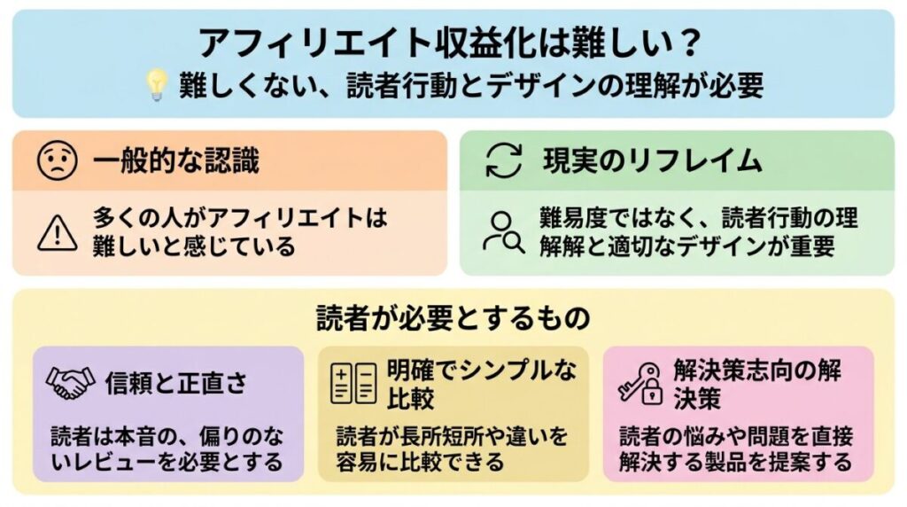 アフィリエイトの収益化は難しいのかのイメージ画像