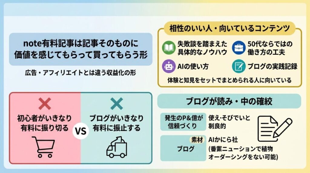 note有料記事の収益化のイメージ画像