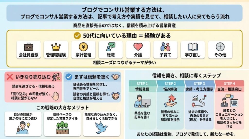 ブログでコンサル営業する方法のイメージ画像