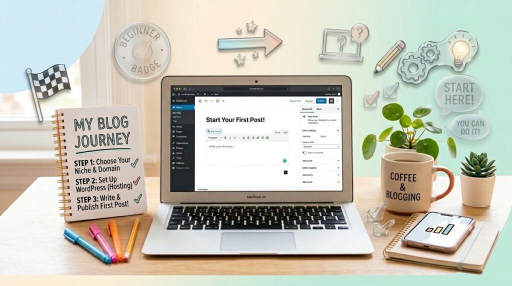 ブログ初心者向けの始め方のイメージ画像
