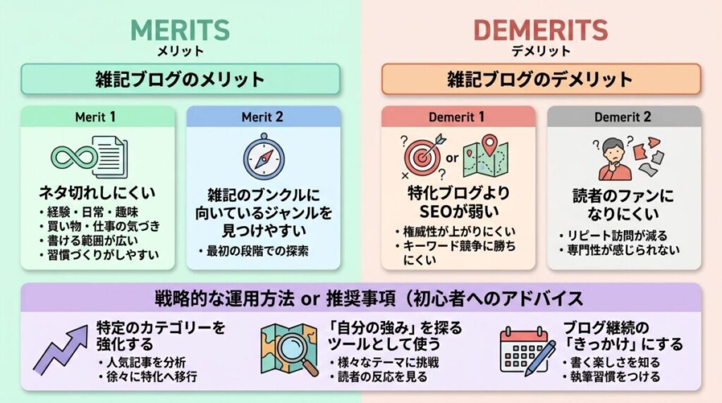 メリットとデメリットの整理のイメージ画像
