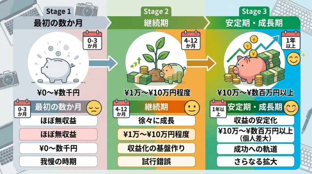 雑記ブログの現実的な収益ラインを解説のイメージ画像