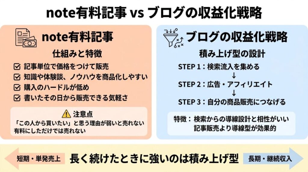 note有料記事の仕組みのイメージ画像