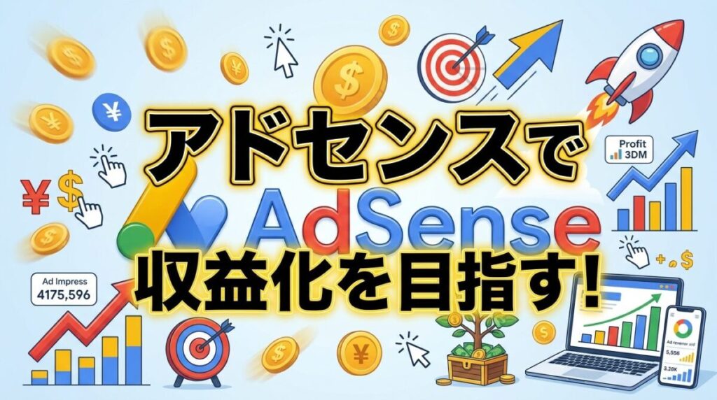 アドセンスで収益化を目指せるのイメージ画像