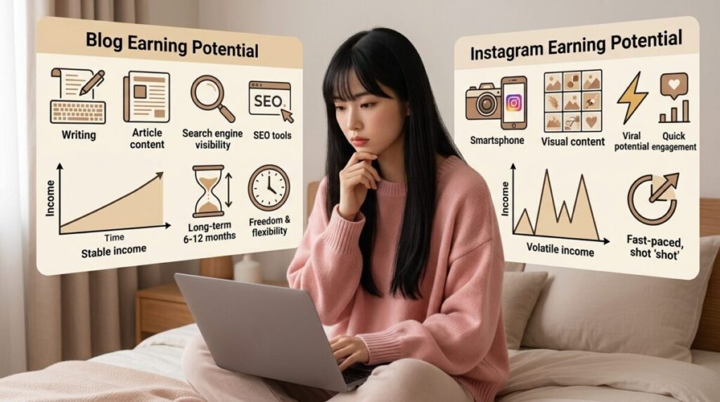 収益化難易度の違いのイメージ画像