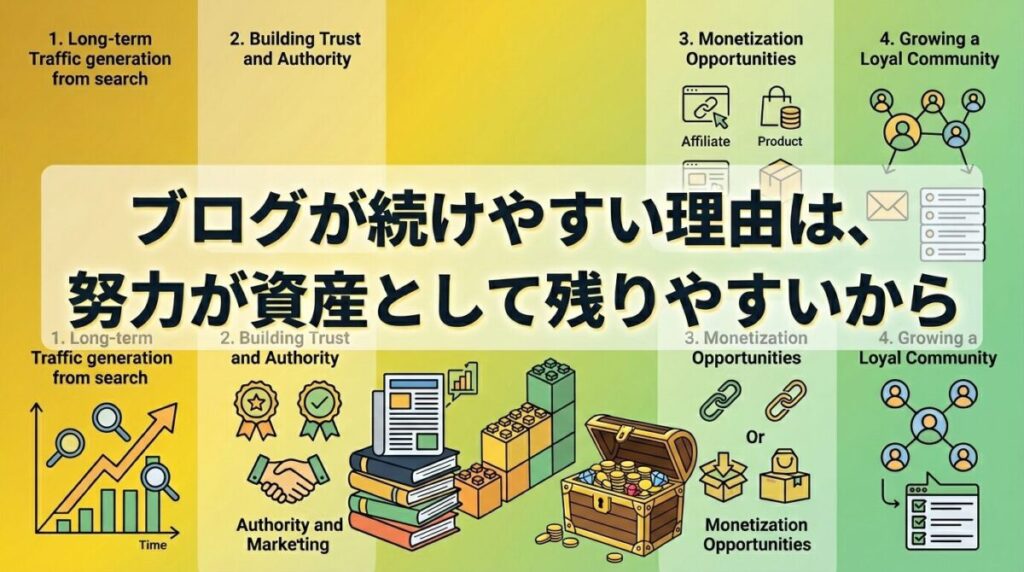 ブログが続けやすい理由のイメージ画像