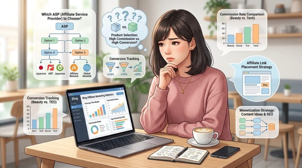 ブログのアフィリエイトの始め方と収益化までの進め方のイメージ画像