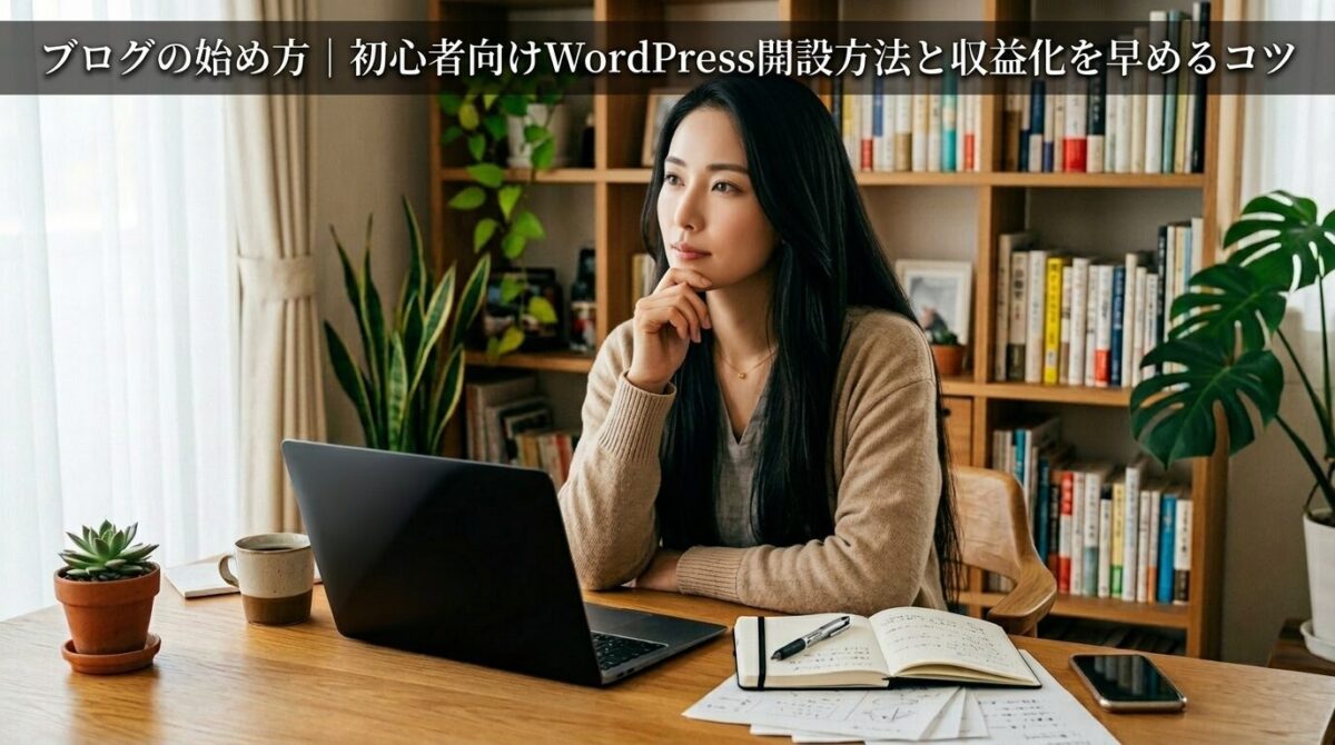 ブログの始め方｜初心者向けWordPress開設方法と収益化を早めるコツのイメージ画像
