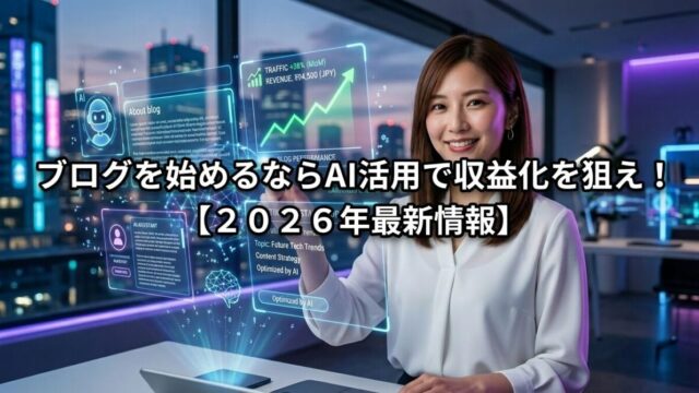 ブログを始めるならAI活用で収益化を狙え！【2026年最新情報】のイメージ画像