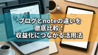 ブログとnoteの違いを徹底比較！収益化につながる活用法のイメージ画像